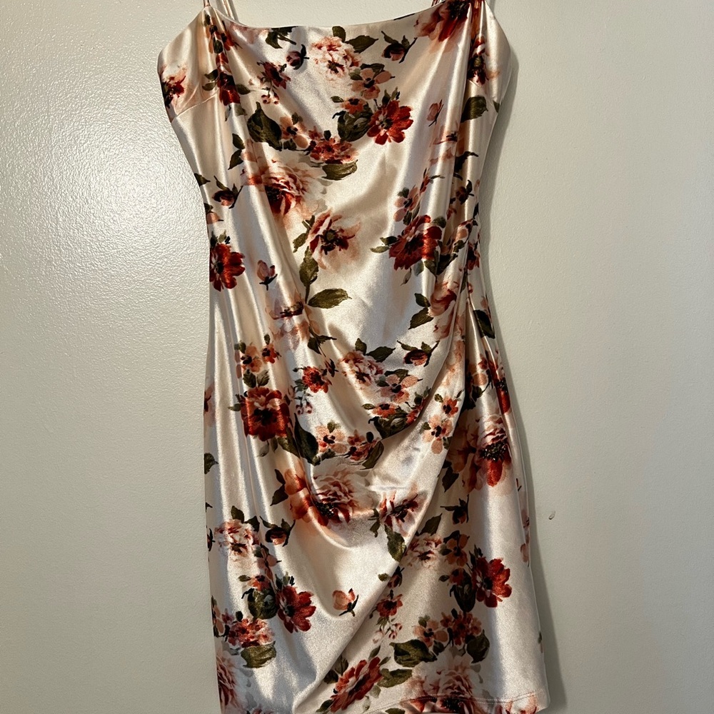 Floral Satin Dress